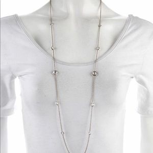 Ippolita sterling silver and quartz 39” chain